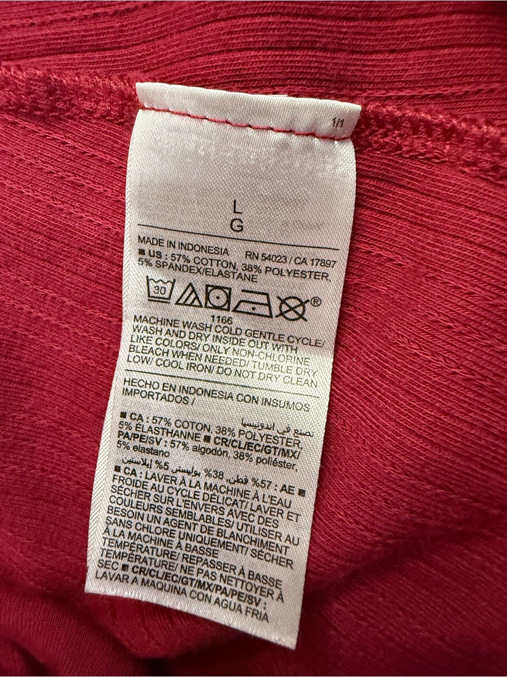 ONLY Old Navy Loves You Burgundy Ribbed Foldover Flare Pants Size Large - Picture 7 of 7